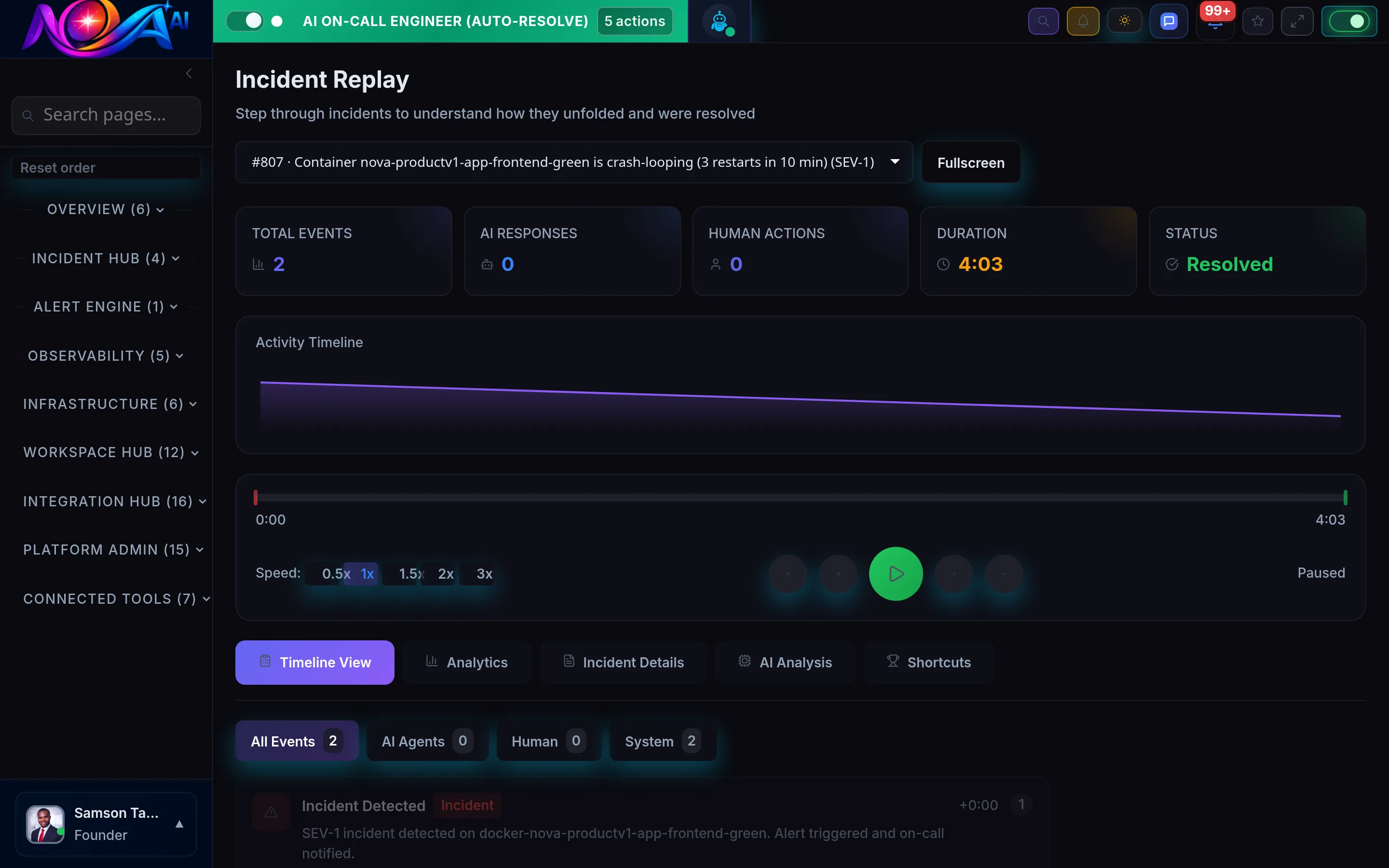 Nova AI Incident Replay