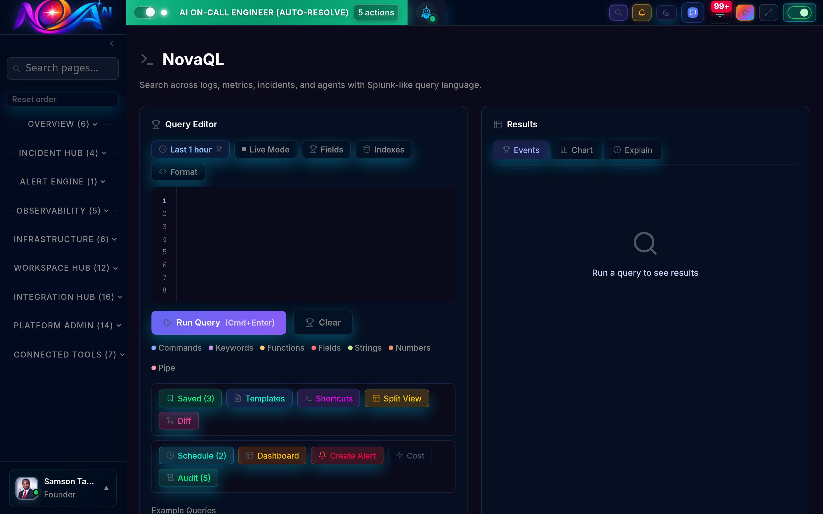 Nova AI NovaQL query interface