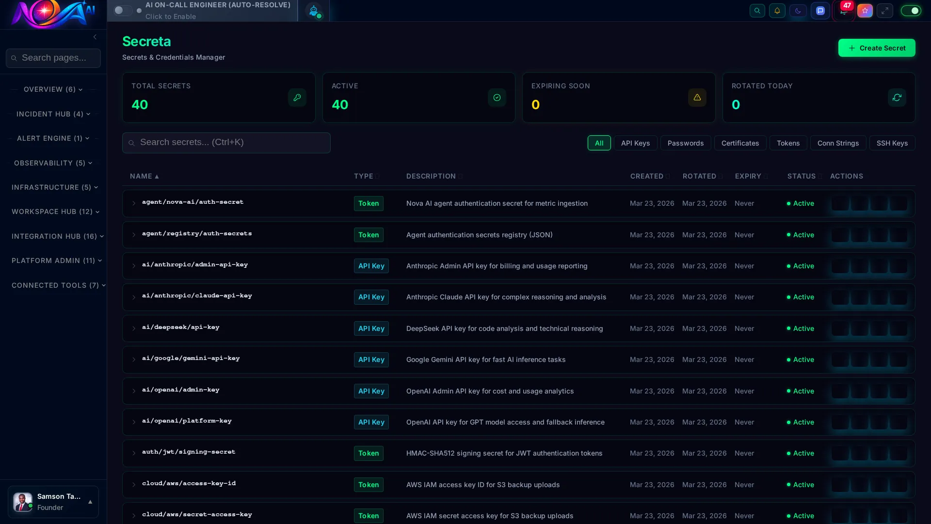 Nova AI Secrets Manager